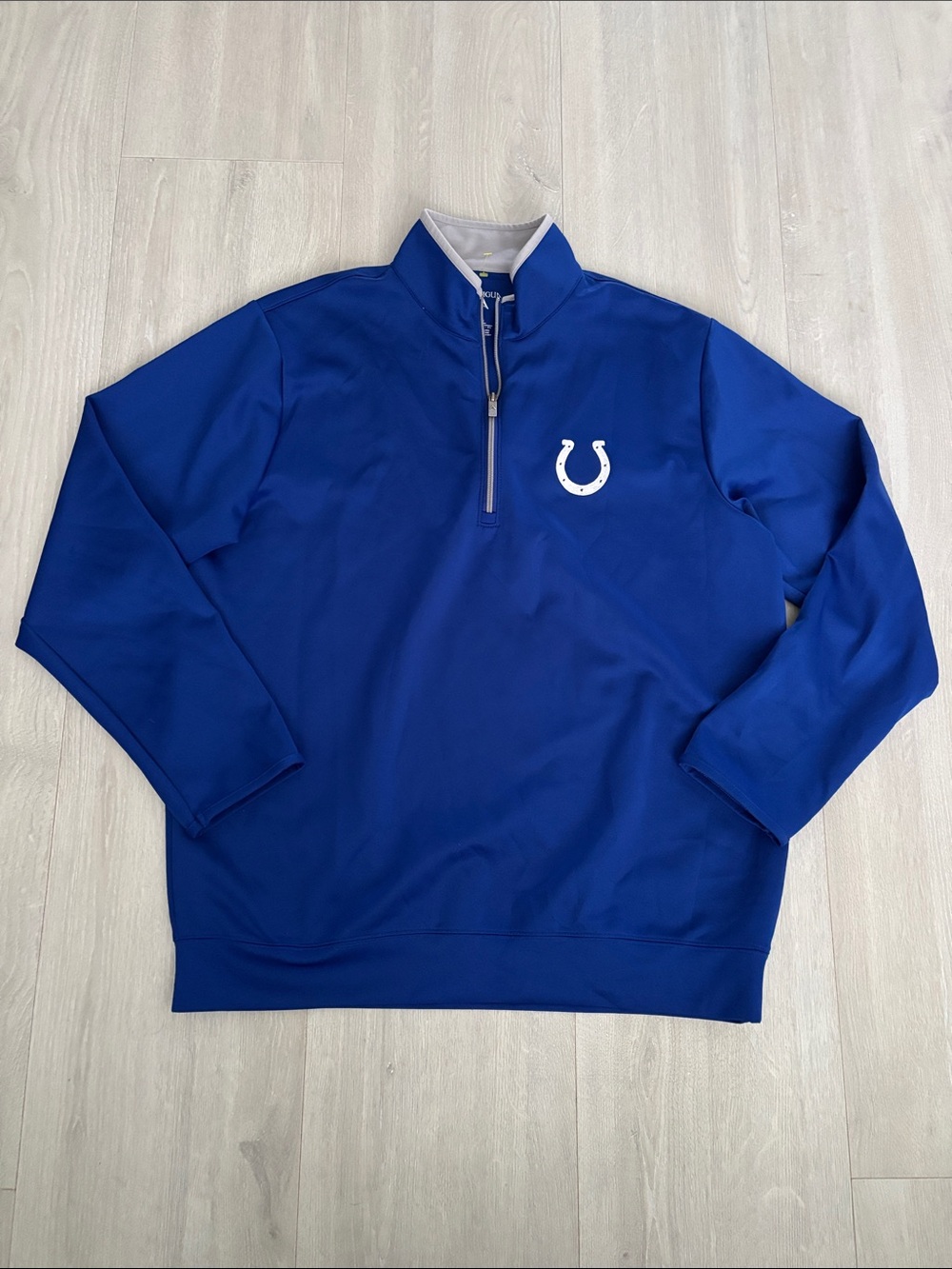 🔥BUNDLESALE Mens XL NFL Indianapolis Colts Quarter-Zip Pullover Sweatshirt